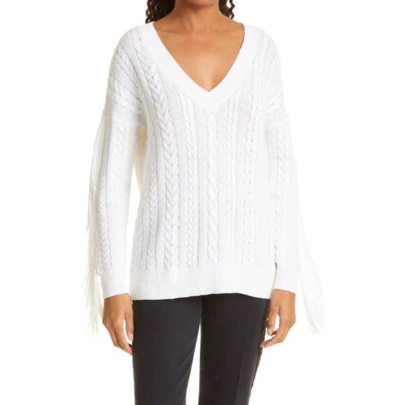 L'agence Cable Knit Sweater Fringe Detail Savannah Size XS Western Luxury - Picture 4 of 8